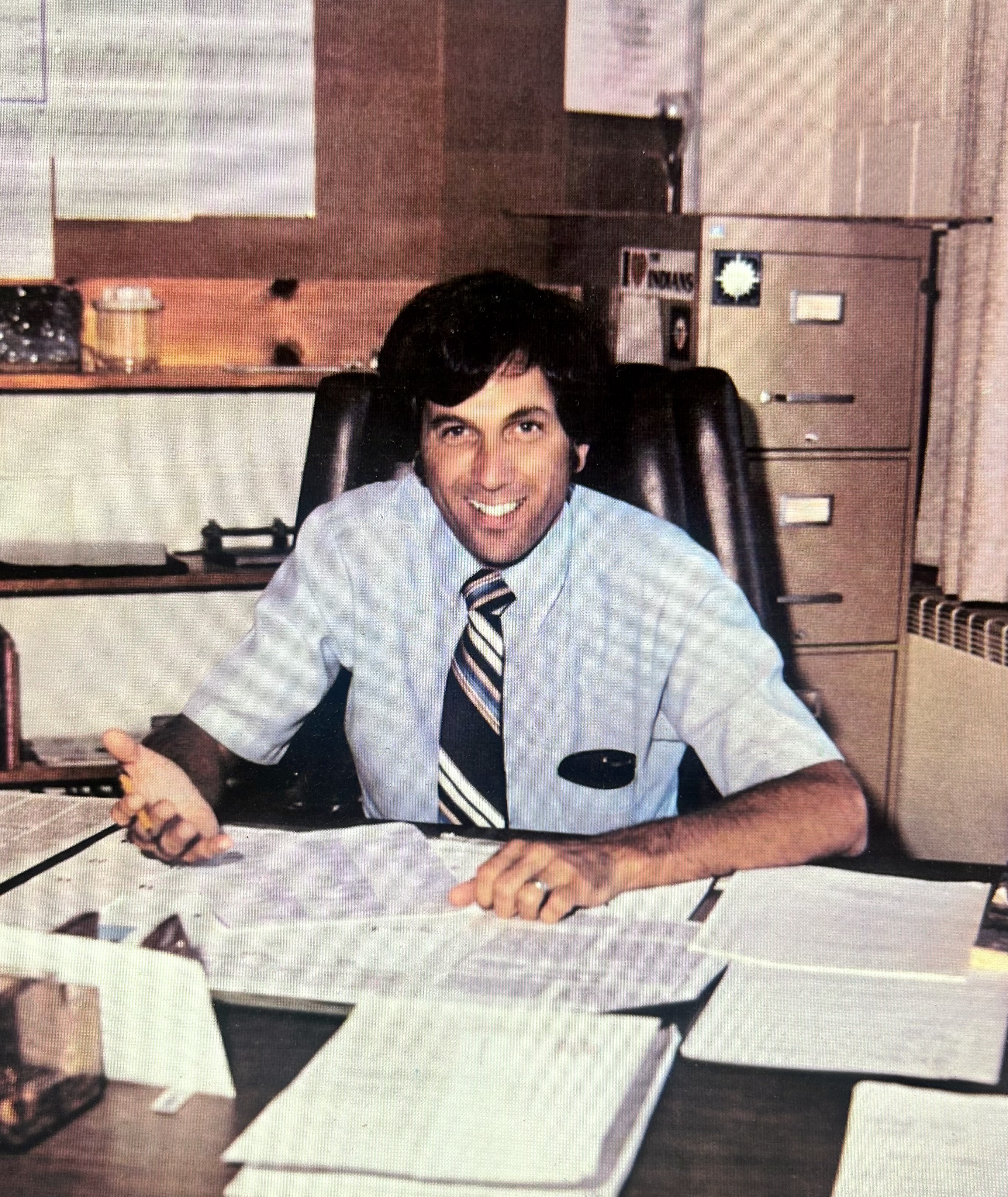 Dr. Tom Farrell at his desk